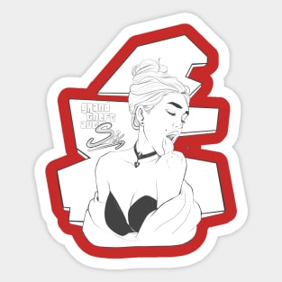 Ice cream girl Sticker